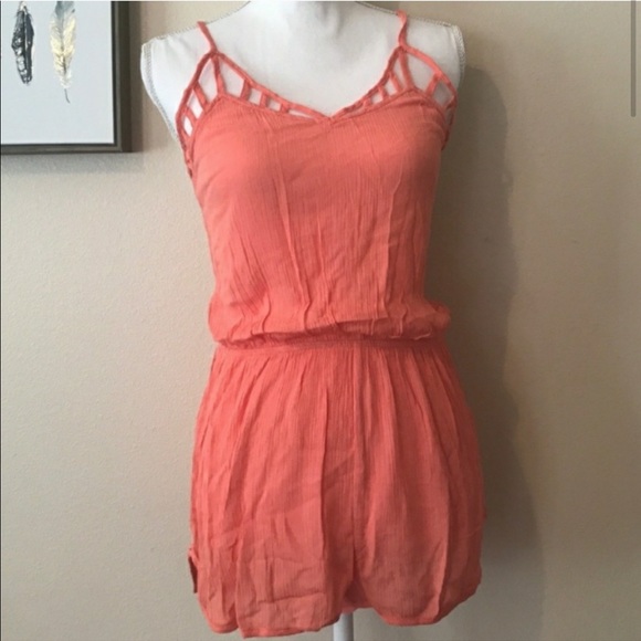 RELISTED Pink Strappy Swim Cover Up Romper - Picture 9 of 11
